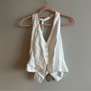 halter linen style vest